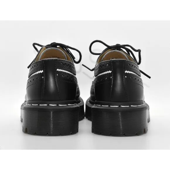 B5 Flawless DR MARTENS 3989 Bex Black &amp; White Leather Wing Tip Shoes Size M5 W6