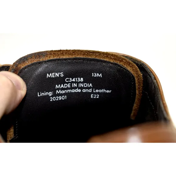B8 Auth COLE HAAN Grand British Tan Leather Cap Toe Oxford Shoes C34138 Size 13M