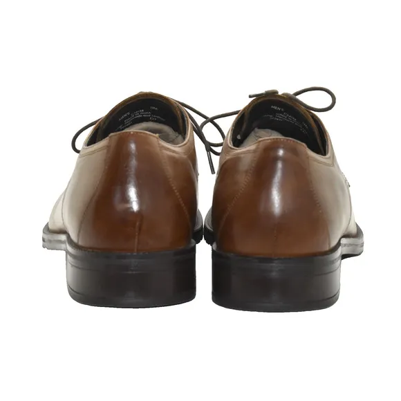 B8 Auth COLE HAAN Grand British Tan Leather Cap Toe Oxford Shoes C34138 Size 13M