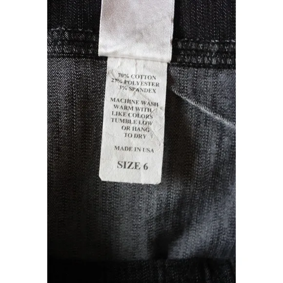 Baby O Skirt Womens sz 6 Black Denim Maxi Long A-Line