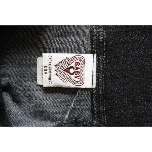 Baby O Skirt Womens sz 6 Black Denim Maxi Long A-Line