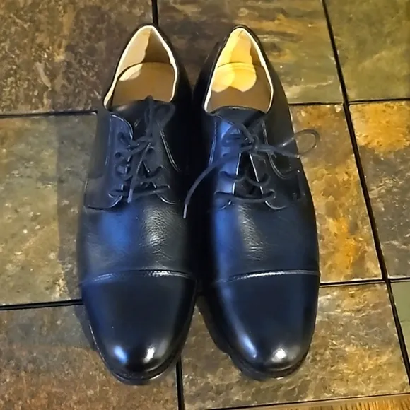 Belvedere Duke Dress Shoes Black Leather EUC 10.5D
