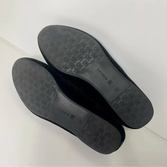 Birdies The Starling Black Velvet Loafers Flats Slip On Shoes 6.5