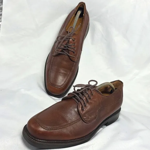 Bostonian Strada Men's Brown Leather Oxfords Brown Itlian Made Mens 10.5 In Vguc