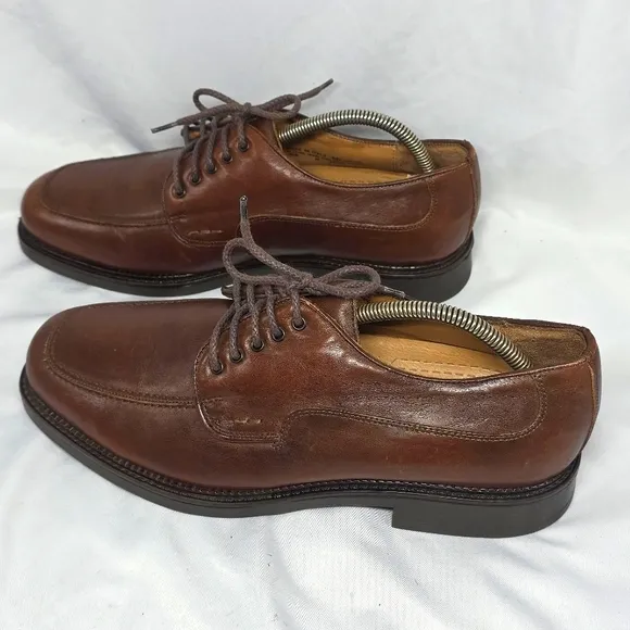 Bostonian Strada Men's Brown Leather Oxfords Brown Itlian Made Mens 10.5 In Vguc