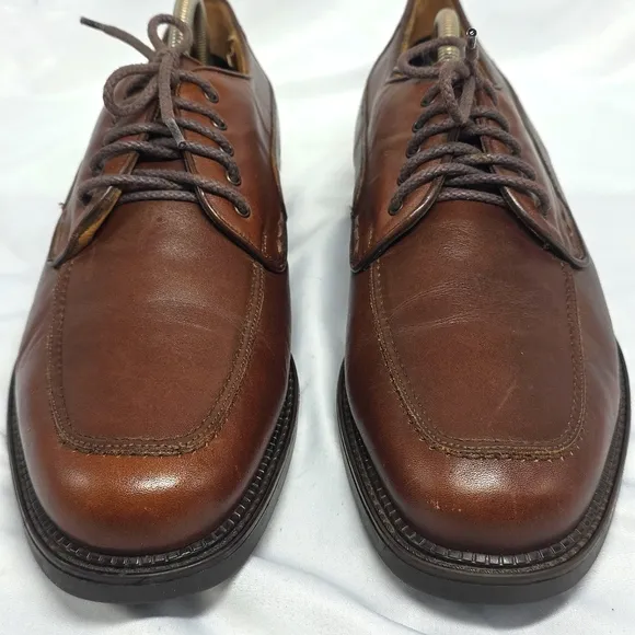 Bostonian Strada Men's Brown Leather Oxfords Brown Itlian Made Mens 10.5 In Vguc