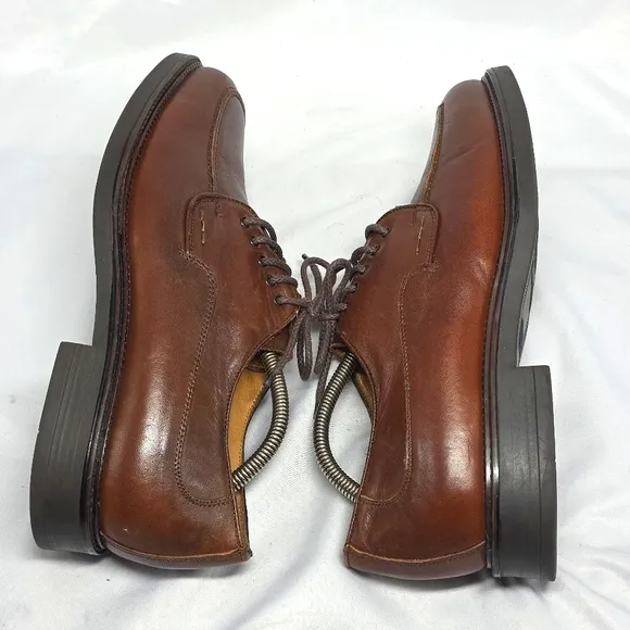 Bostonian Strada Men's Brown Leather Oxfords Brown Itlian Made Mens 10.5 In Vguc