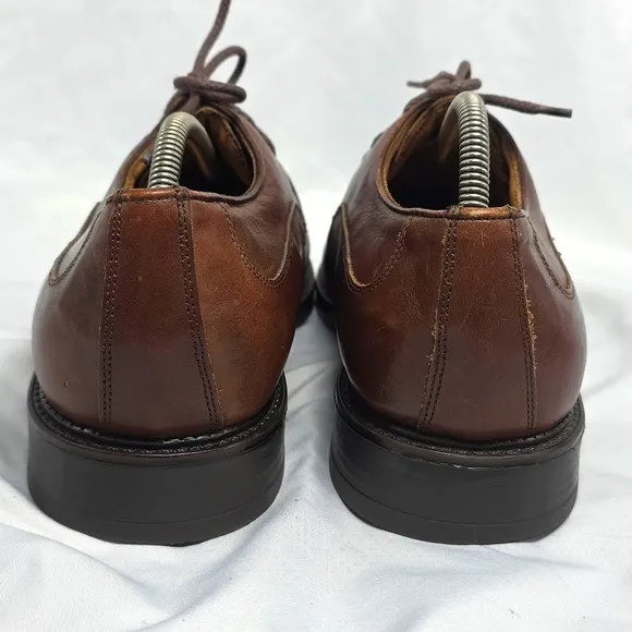 Bostonian Strada Men's Brown Leather Oxfords Brown Itlian Made Mens 10.5 In Vguc
