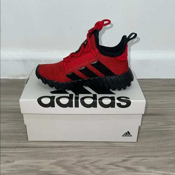 BOYS' ADIDAS LITTLE KID &amp; BIG KID KAPTIR 3.0 RUNNING SHOESKids Red Sneakers