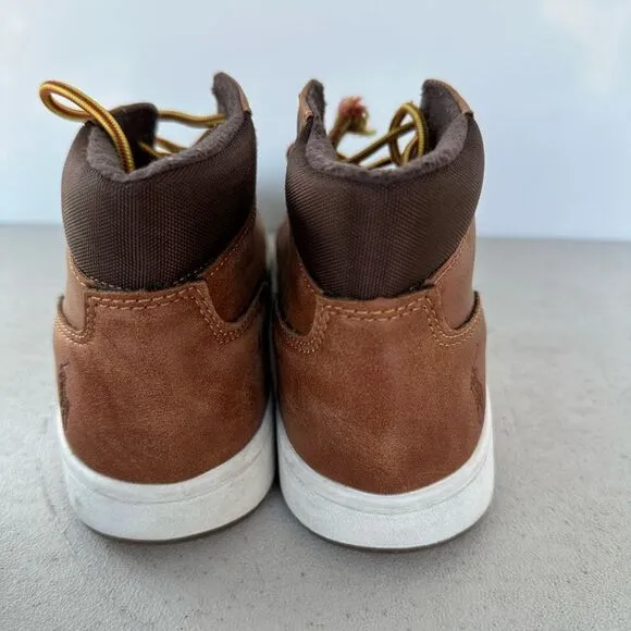 Boy's Shoes Polo Ralph Lauren Kids Polo Court Sneaker Boot (Big Kid) Size4