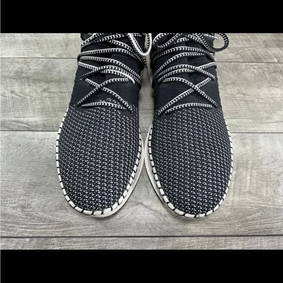 Brandblack Black &amp; White Cordura Striped Men’s Sneaker Trainers Shoes Size 13
