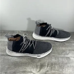 Brandblack Black &amp; White Cordura Striped Men’s Sneaker Trainers Shoes Size 13
