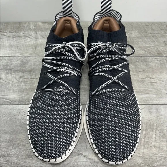 Brandblack Black &amp; White Cordura Striped Men’s Sneaker Trainers Shoes Size 13