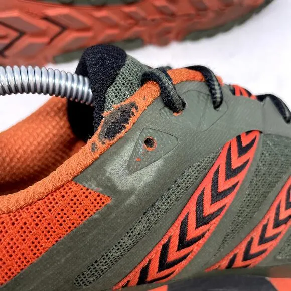 Brooks Cascadia 12 Green Orange Running Shoes Mens Size 11.5