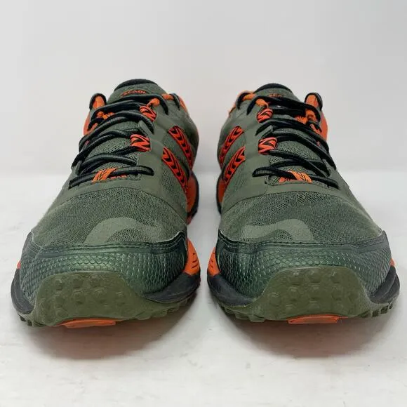 Brooks Cascadia 12 Green Orange Running Shoes Mens Size 11.5
