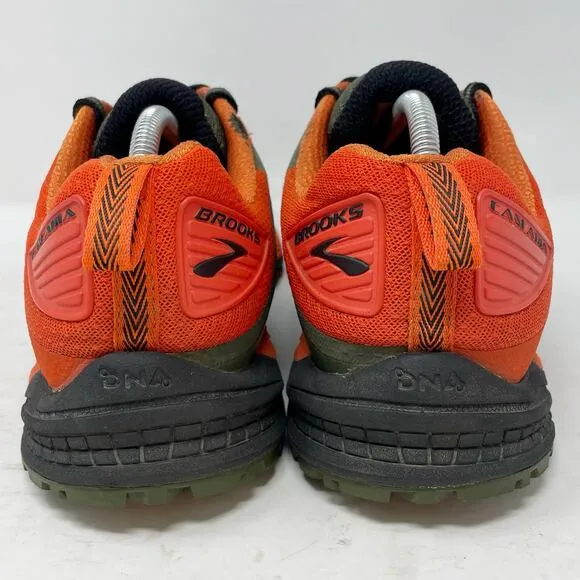Brooks Cascadia 12 Green Orange Running Shoes Mens Size 11.5