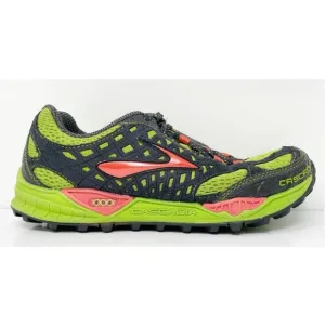 Brooks Cascadia 7 Trail Running Green/Orange Green and Black Sneakers Size 7