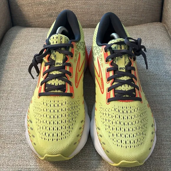 Brooks Glycerin 20 LIME / RED / EBONY Cushion Road Running Shoes Men’s size 11