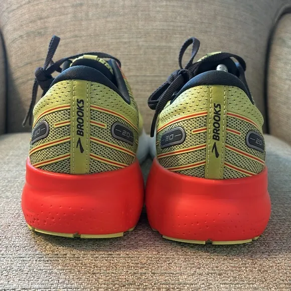 Brooks Glycerin 20 LIME / RED / EBONY Cushion Road Running Shoes Men’s size 11
