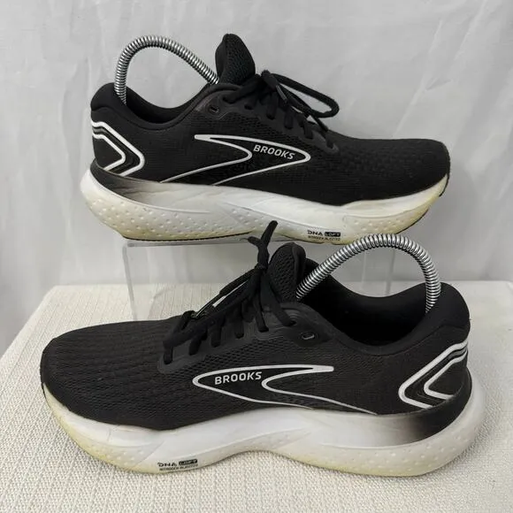 Brooks Glycerin 21 Shoes Mens Size 9.5 D Black White Sneakers Running