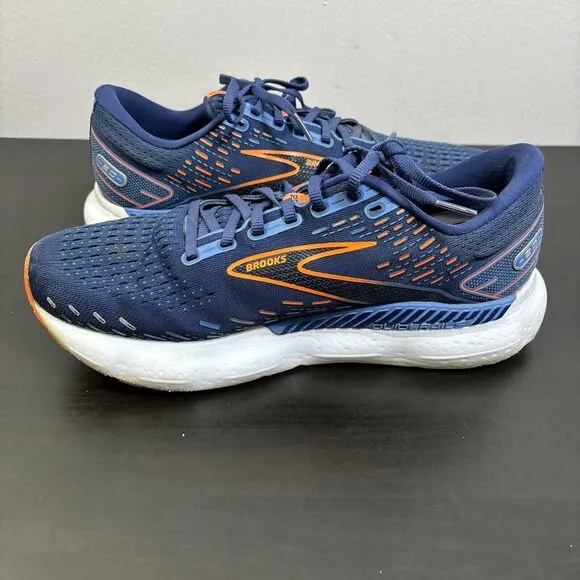 Brooks Glycerin GTS 20 Shoes Mens 9 Wide Blue Depths Palace Orange Road Running