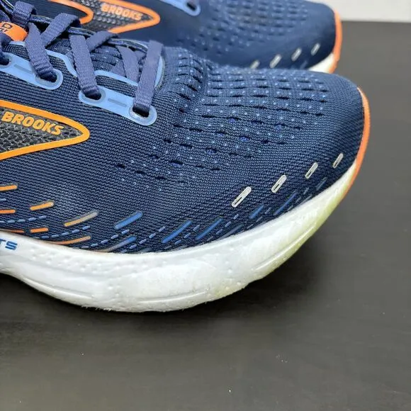 Brooks Glycerin GTS 20 Shoes Mens 9 Wide Blue Depths Palace Orange Road Running
