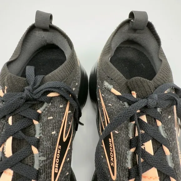 Brooks Glycerin Stealthfit 20 Road Running Shoes Womens 7 Black Peach Sneakers