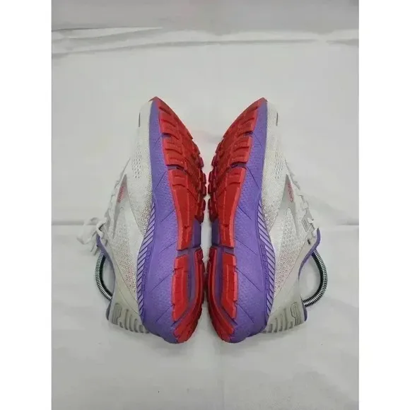 Brooks Womens Adrenaline GTS 22 Road Running Shoes White Coral Purple Size 9.5