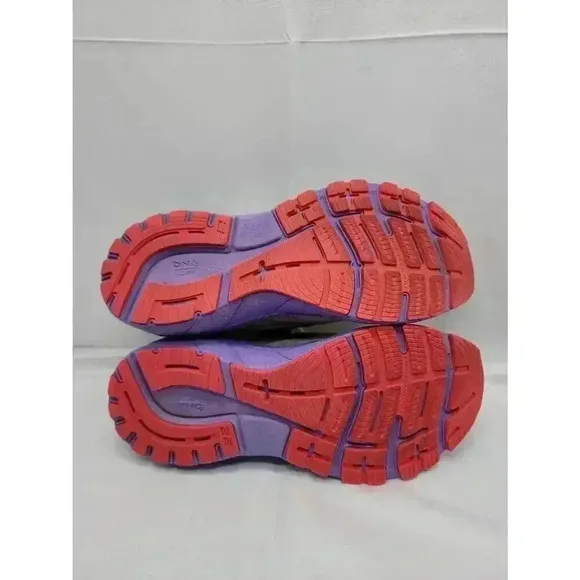 Brooks Womens Adrenaline GTS 22 Road Running Shoes White Coral Purple Size 9.5