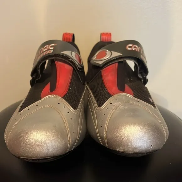 Carnac TRS 8 Triathlon Shoes Road Bike Cyclist Silver Black Red Mens Size 14