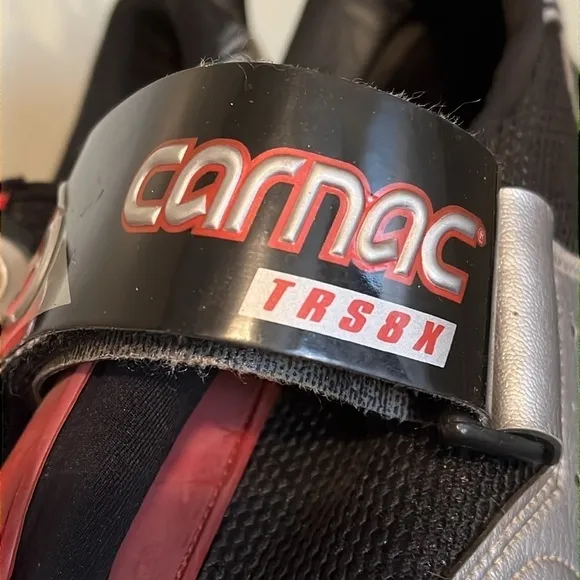 Carnac TRS 8 Triathlon Shoes Road Bike Cyclist Silver Black Red Mens Size 14