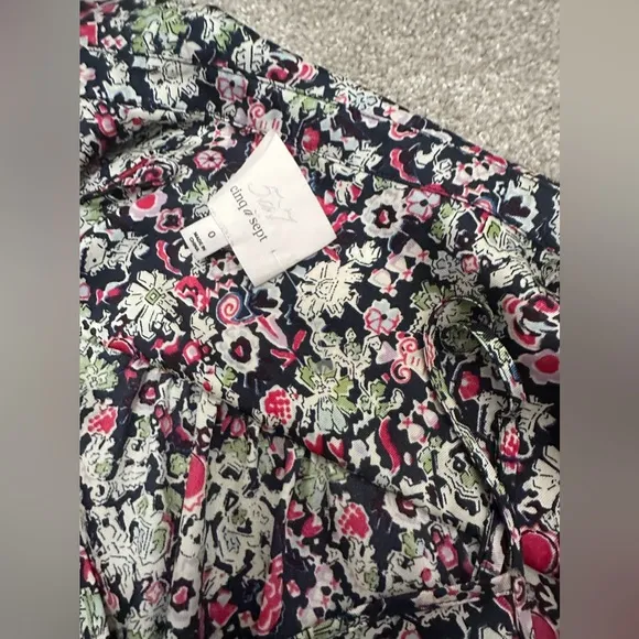 Cinq a Sept - Quin Floral Tie Midi Dress - size 0 - Very Good Used Condition