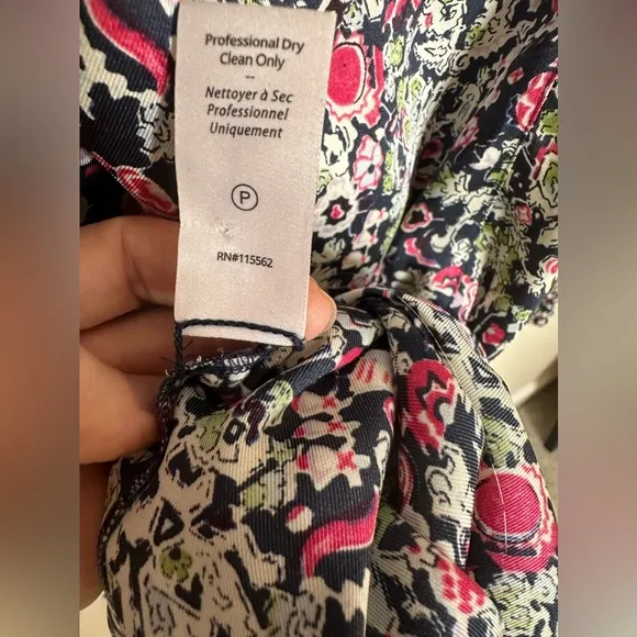 Cinq a Sept - Quin Floral Tie Midi Dress - size 0 - Very Good Used Condition