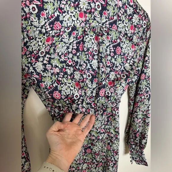 Cinq a Sept - Quin Floral Tie Midi Dress - size 0 - Very Good Used Condition