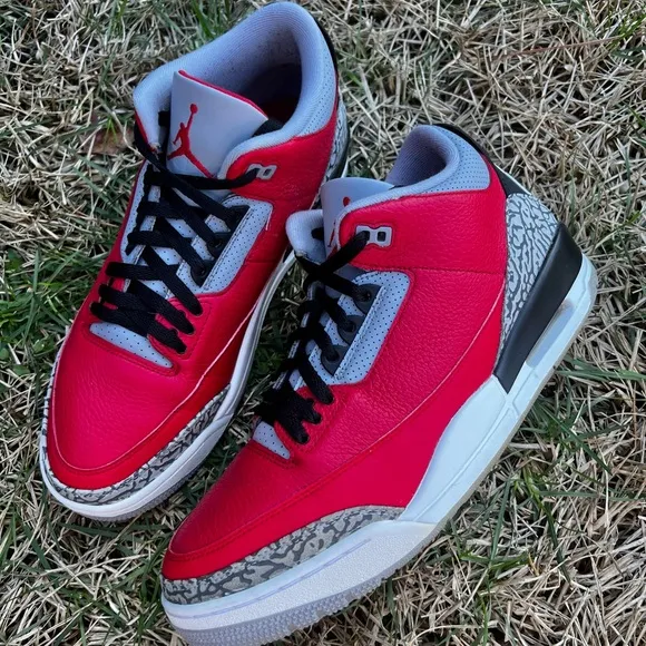 CLEAN Air Jordan 3 Retro Red Unite size 12 Mens shoes