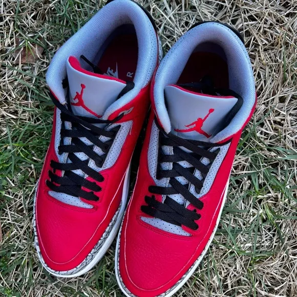 CLEAN Air Jordan 3 Retro Red Unite size 12 Mens shoes