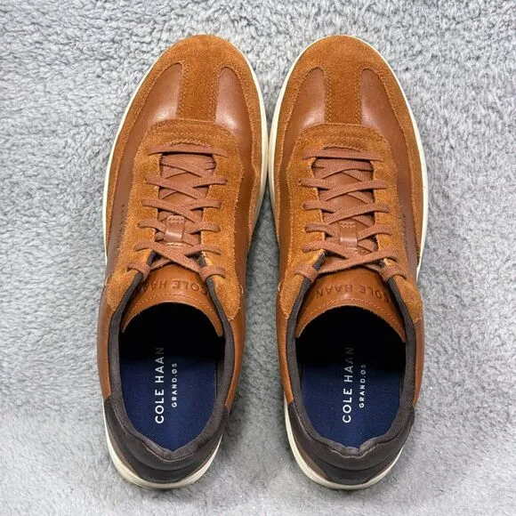 Cole Haan Grand Crosscourt Turf Mens Size 10.5 Sneaker Shoes British Tan Leather
