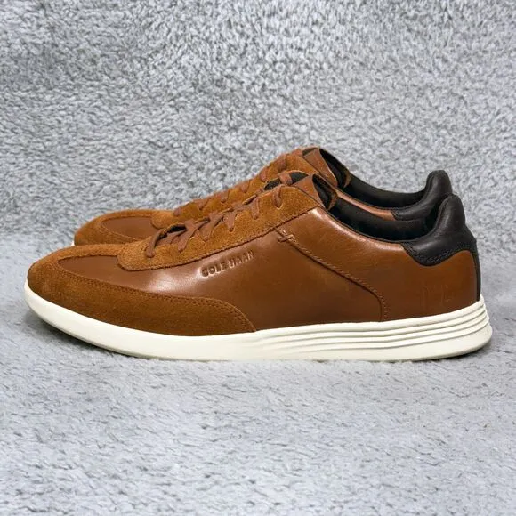 Cole Haan Grand Crosscourt Turf Mens Size 10.5 Sneaker Shoes British Tan Leather