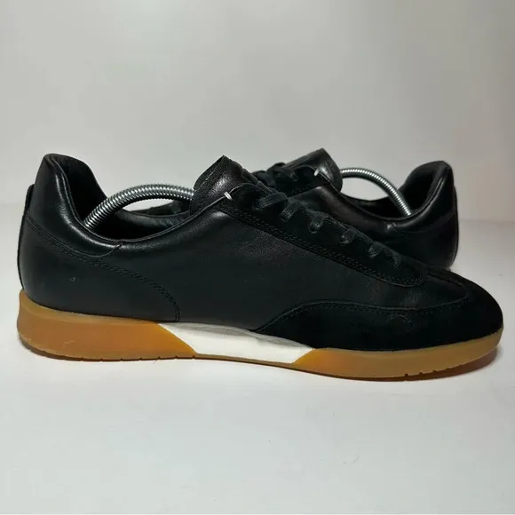 Cole Haan GrandPro Turf Leather Sneakers C29162 Mens Size 11.5W Black Gum Soles