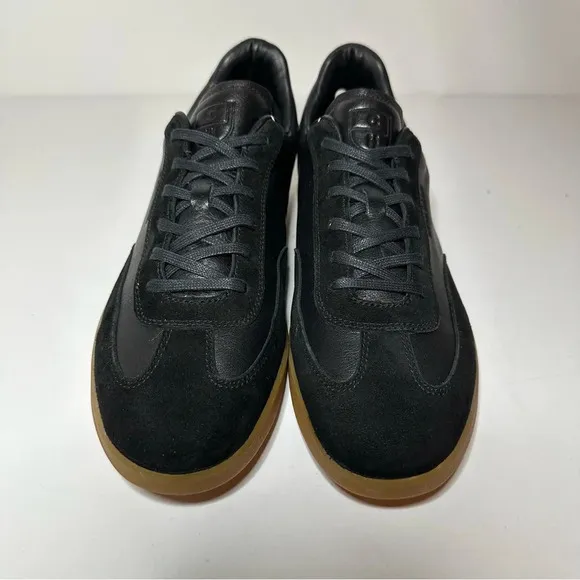 Cole Haan GrandPro Turf Leather Sneakers C29162 Mens Size 11.5W Black Gum Soles