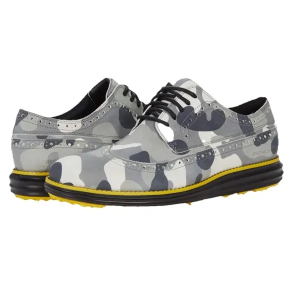 Cole Haan Originalgrand Wing Golf Oxford Camo Spike-less Men’s Shoes Size 10.5