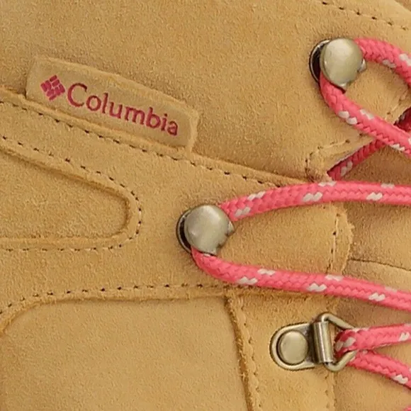 Columbia Women's Yoncalla Mid Suede Waterproof Hiking Boots, Camel Size 7