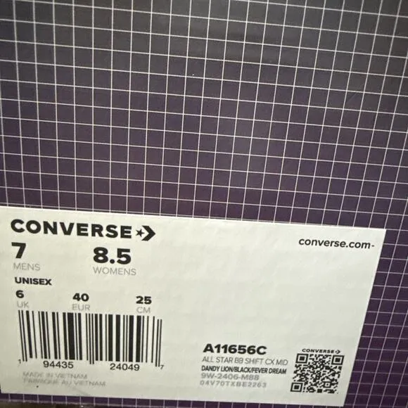 Converse All Star BB Shift CX Transformers Bumblebee Men's 7- Wmns 8.5-A11656C