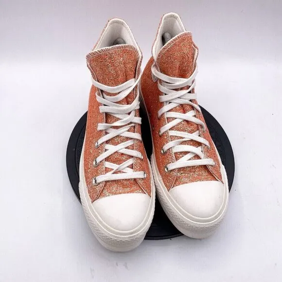 Converse Chuck Taylor All Star Lift HiMetallic Shimmer Healing Clay Size 7.5