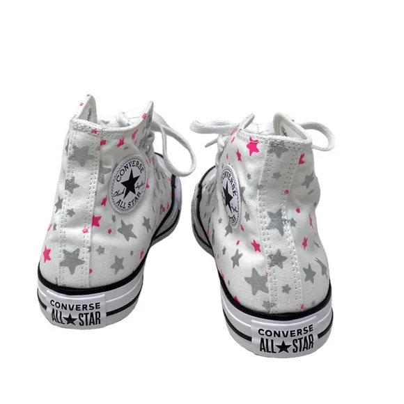 Converse Chuck Taylor Hi Sneakers White Pink Kid Women Size Canvas Shoes A05393F