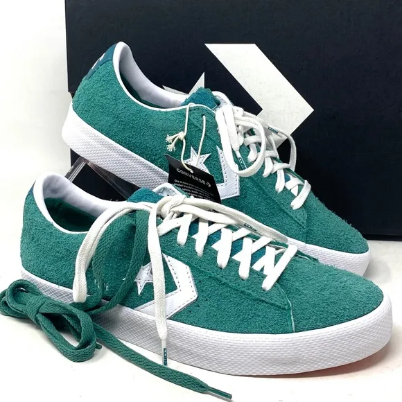 Converse Cons PL Vulc Pro Low Top Shoes Suede Women Green Suede Sneakers A02134C