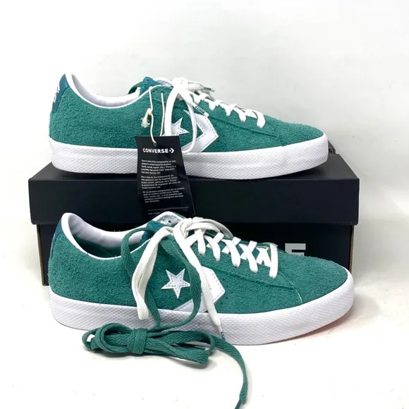 Converse Cons PL Vulc Pro Low Top Shoes Suede Women Green Suede Sneakers A02134C