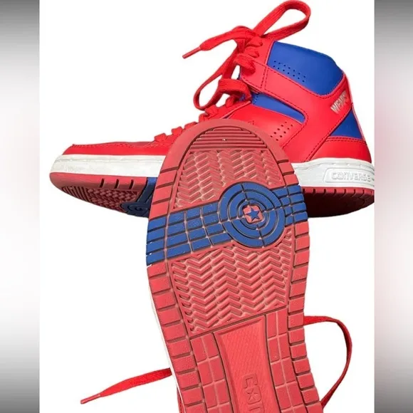 Converse Weapon Hi Tops Red Blue Sneakers Basketball Shoes 5.5