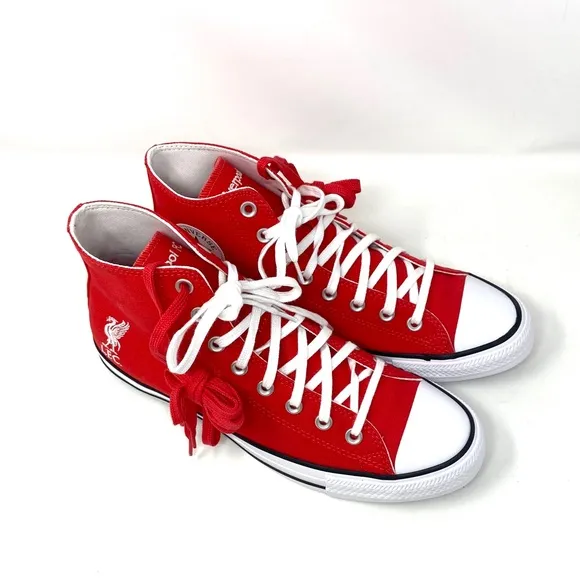 Converse x Liverpool F.C. Ctas High Sneakers Women Size Shoes Red Canvas A07260F