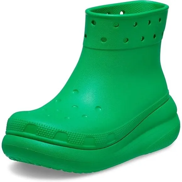 Crocs Adult Unisex Grass Green Crush Boots Shoes Ankle Rain Womens 9 Mens 8